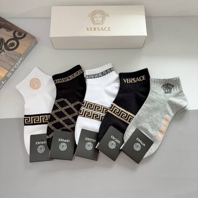 Comes With Packaging. One Box Contains Five Pairs Of Versace Versace, A European