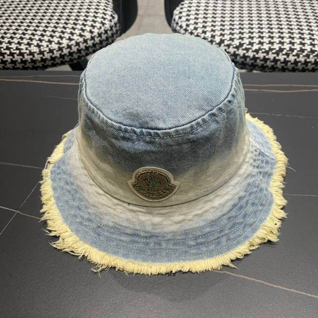 moncler 2025 Spring New High-Quality Denim Fisherman Hat Super Fairy, Super P
