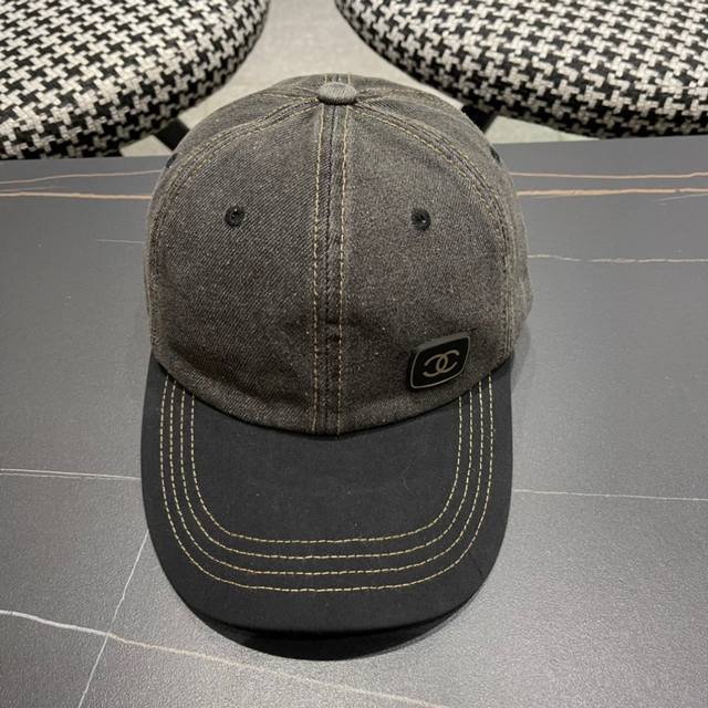chanel Chanel New Simple Denim Baseball Cap New Shipment Big Brand Style Supe
