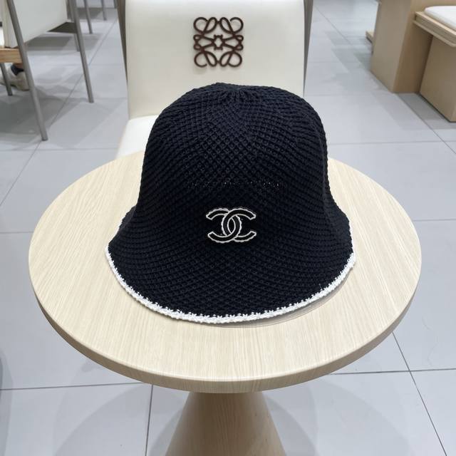 chanel Chanel 2025 New Correct Letter Knitted Line Bucket Hat Spring And Summ