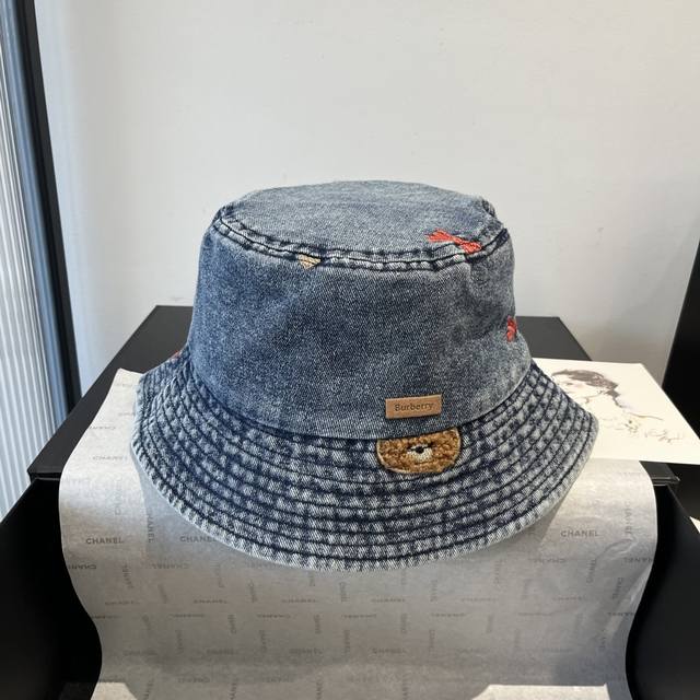 burberry Burberry New Denim Fisherman Hat Head Circumference 57Cm
