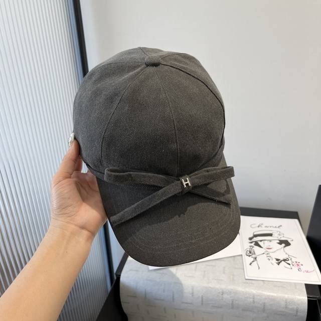 Hermes New Canvas Cap High-End Custom-Made Adjustable Non-Ordinary Version