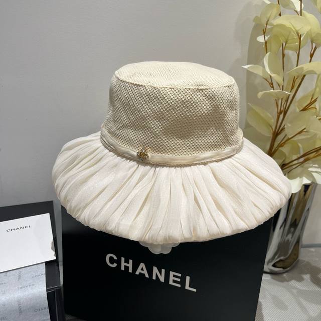 chanel Chanel New Lantern Hat Sun Hat Foldable Head Circumference 57Cm