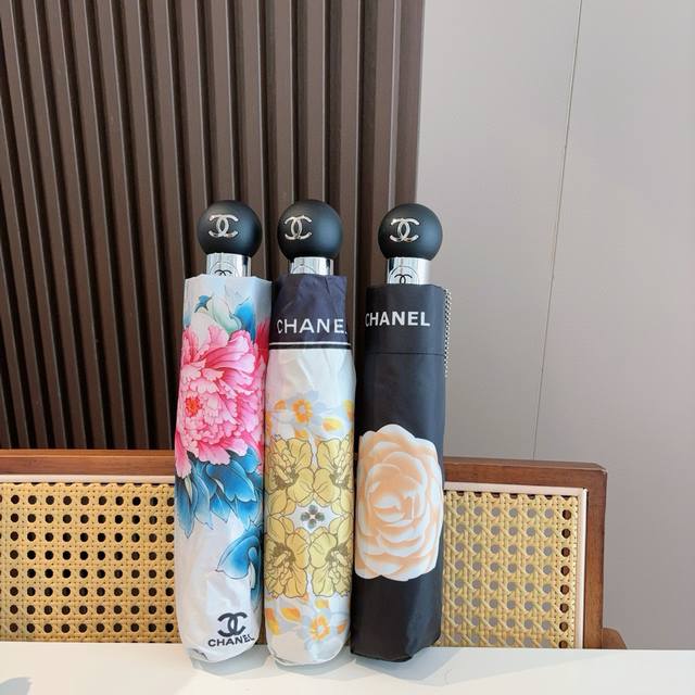 chanel Chanel Tri-Fold Automatic Folding Umbrella, Fashionable, Original Oem,