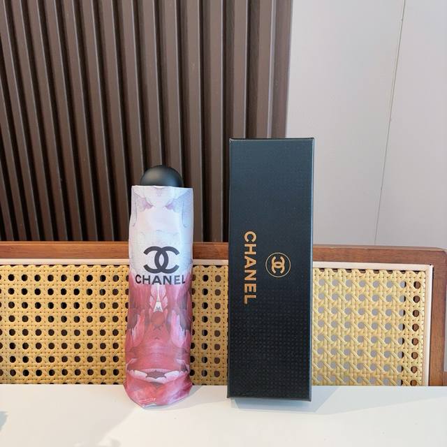 chanel Chanel 50% Off Manual Folding Umbrella Uses Taiwan Imported Uv Anti-Ul