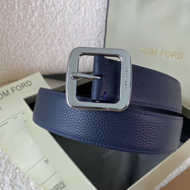 tom Ford Tom Ford New Italian Imported Calfskin Simple Business Men's Belt 4.