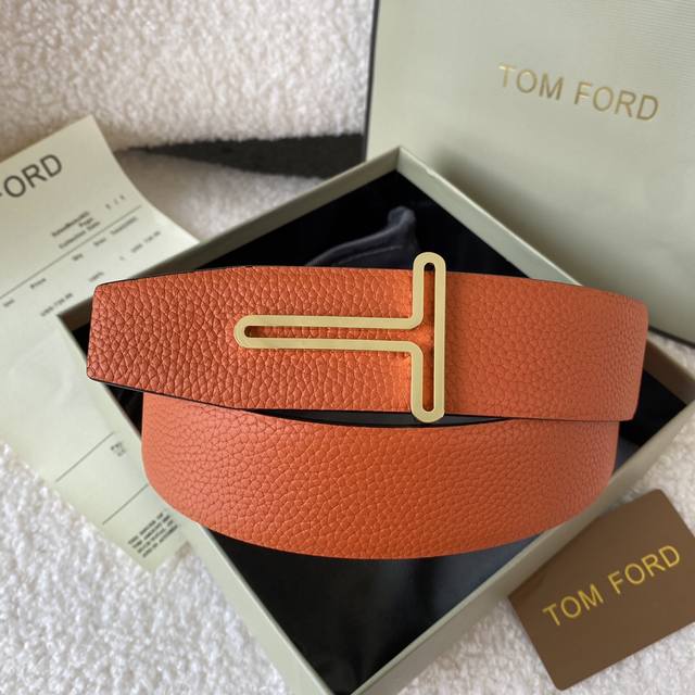 tom Ford Tom Ford New High-End Double-Sided Calfskin Simple Business Men's Be