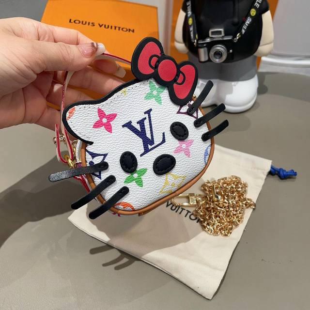 With Chain Lv Mini Bag Hello Kitty Cat Crossbody Bag Cute Baby Must-Have Kitty L