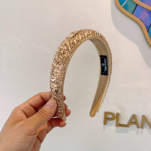 With Packaging Chanel Chanel's New European And American Sequined Diamond Headba