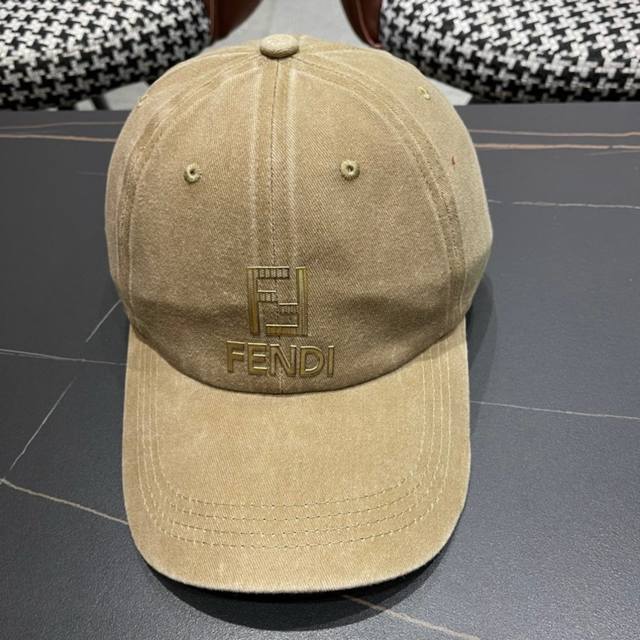 fendi Fendi New Baseball Cap Double F Jacquard Excellent Reputation Light Bre
