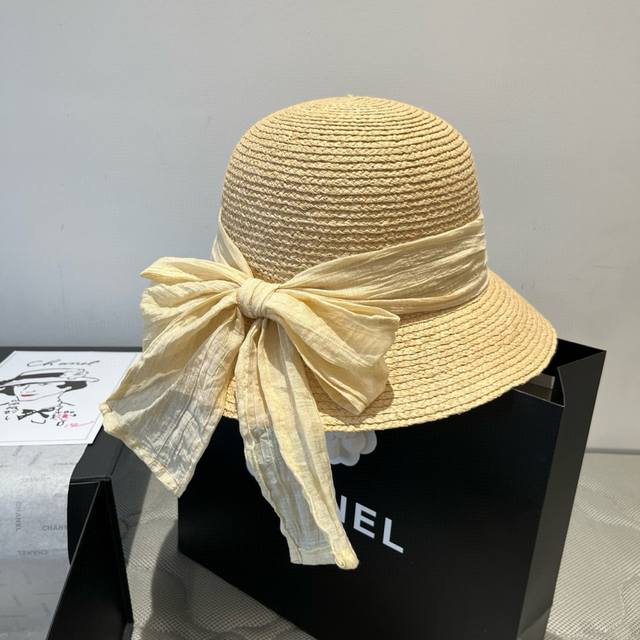 Valentino Raffia Straw Hat With A Ladylike Temperament, Head Circumference 57Cm
