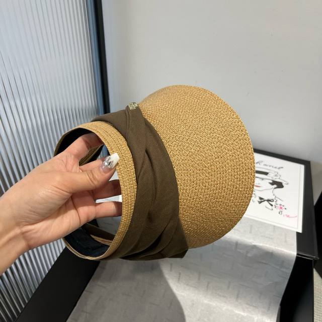 prada Prada New Sun Hat Headband Straw Hat