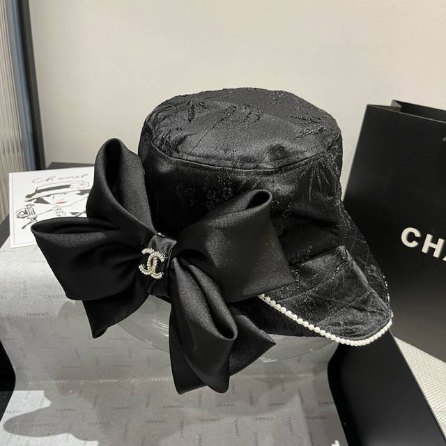 chanel Chanel High-End Bow Fisherman Hat Sun Hat Spring And Autumn New Head C