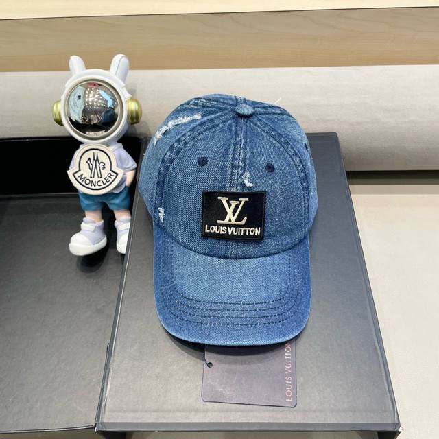 lv Louis Vuitton's New Counter-Synchronized Denim Washed Embroidered Hole Bas