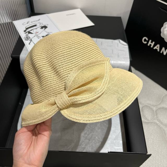 chanel Chanel Straw Hat Haute Couture Head Circumference 57Cm