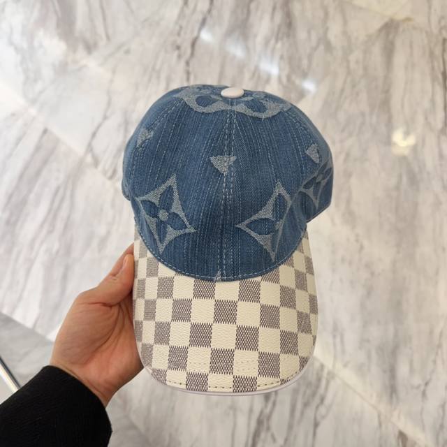 lv Louis Vuitton Classic Original Baseball Cap Lv Genuine Leather Embossed Co
