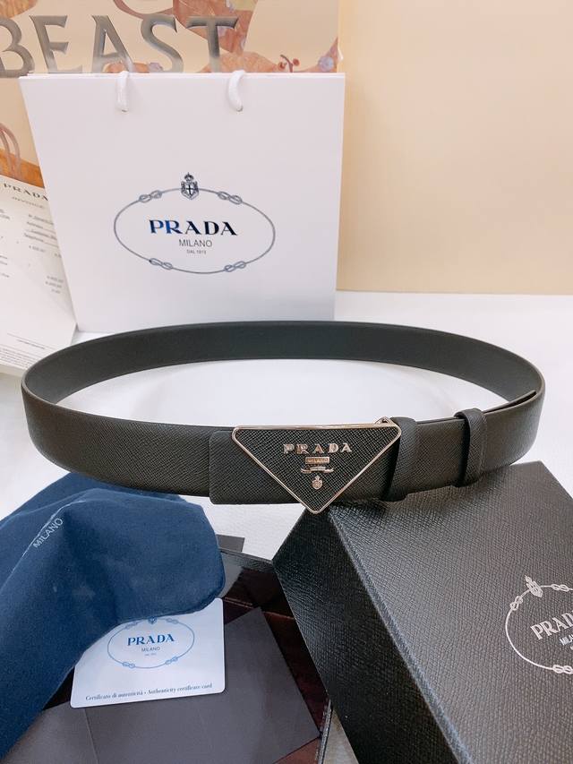 prada The Latest Model From Prada Counters This Buckle Belt Is From The Versa
