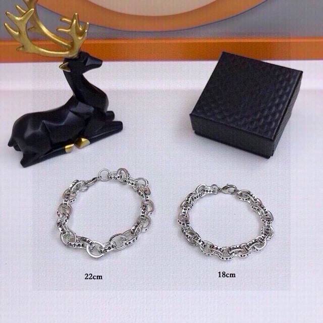 With Box Packaging Chrome Hearts Classic Logo Bracelet Fashion Trend Cross Flowe
