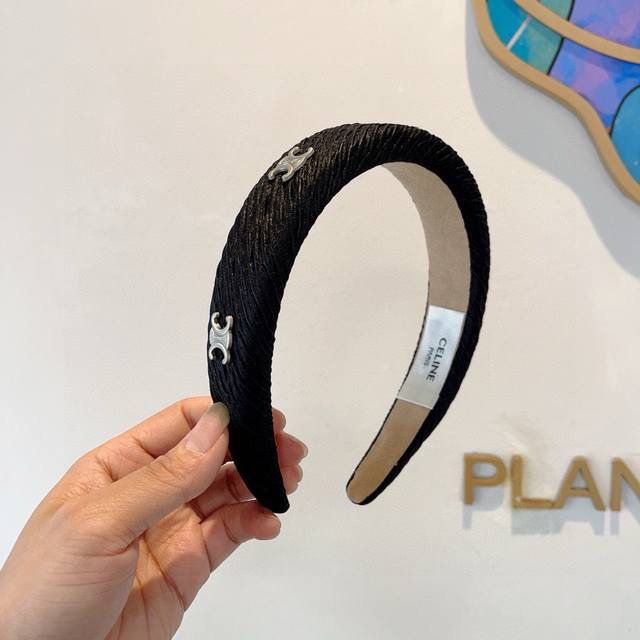 With Packaging Celine Celine Official Classic New Threaded Pleated Headband Godd