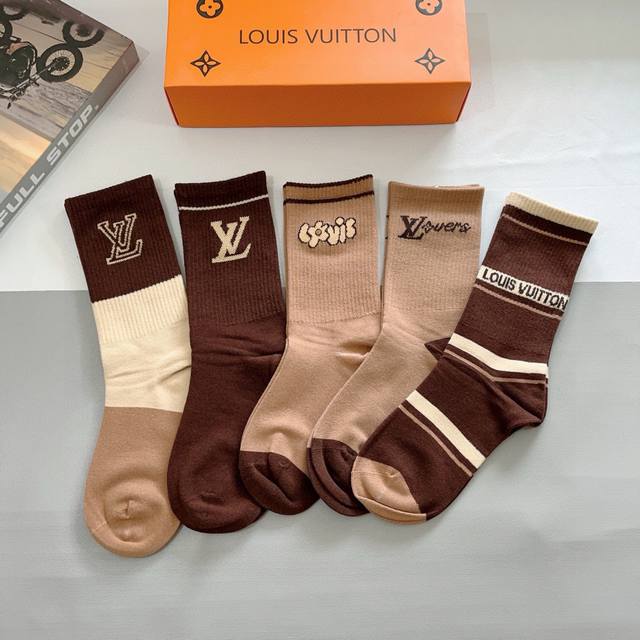 With Packaging 5 Pairs Per Box Lv Louis Vuitton Super Hot Small Single Product P
