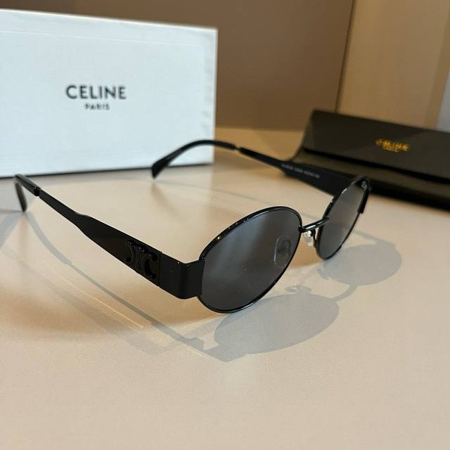 lisa The Same Style Celine Retro Small Round Frame Sunglasses Celine's Ultram