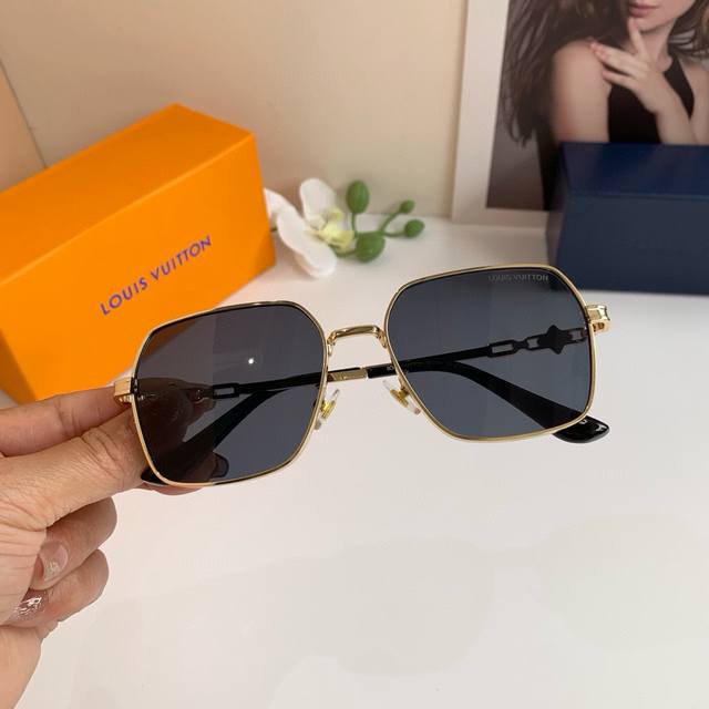 lv Louis Vuitton Men's And Women's Classic Square Frame Sunglasses Outdoor St