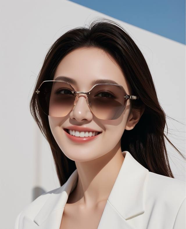 Nylon Series Lv Large Frame Sunglasses. Classic Square Frame Design. Suitable Fo