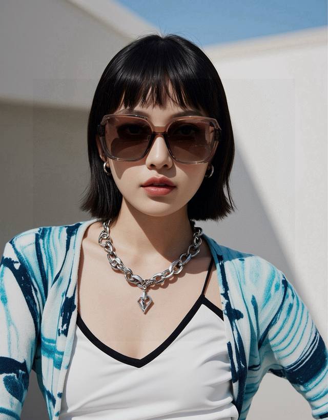 chanel Chanel 2025 New Trendy Fashion Square Frame Sunglasses Comfortable To