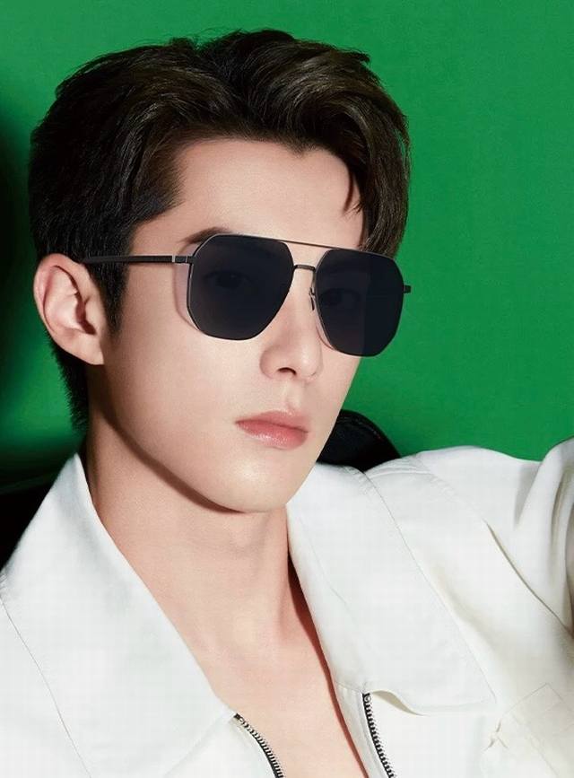 lv Men's Colorful Pilot Polarized Sunglasses Material Hd Nylon Thickened Card