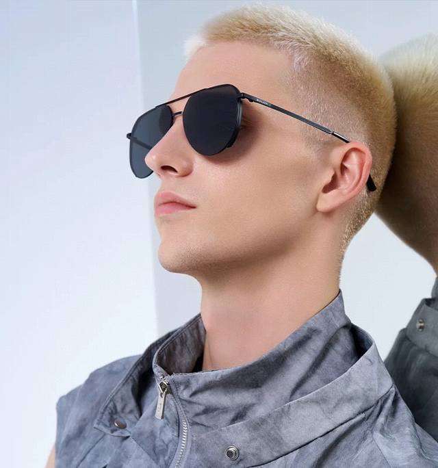 lv Men's Colorful Aviator Polarized Sunglasses Material Hd Nylon Thickened Ca