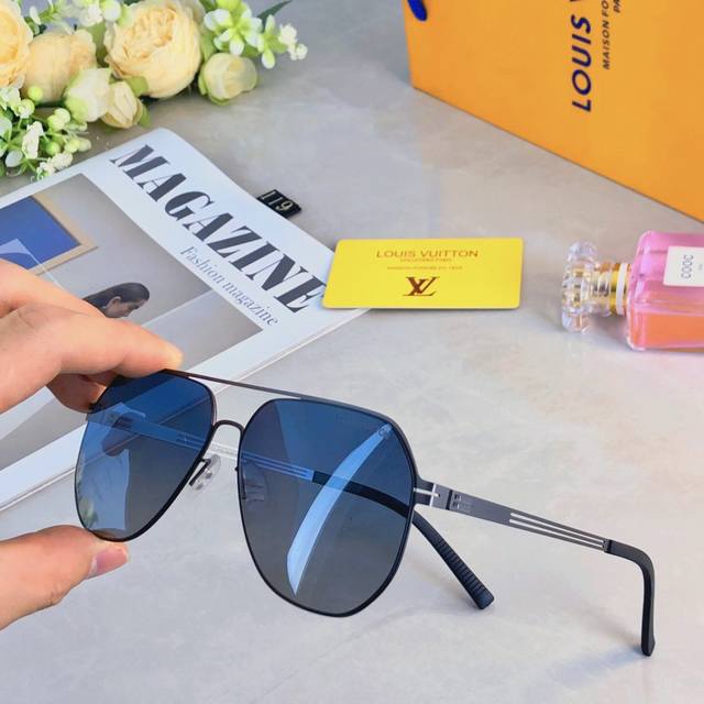 louis Vuitto*2025 New Nylon Polarized Sunglasses Trendy Screwless Driving Fas