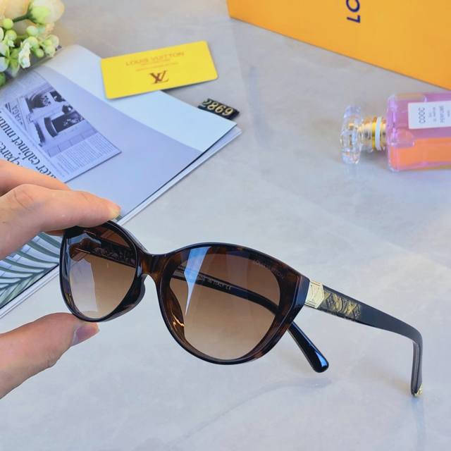 louis Vuitto* Korean Retro Cat-Eye Sunglasses For Women 2025 New Style High-E