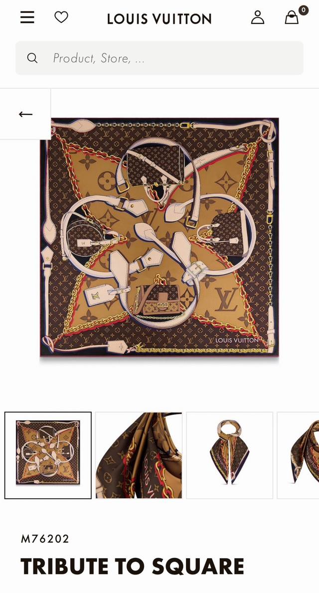 slv2522 18 Momme Double-Sided 90X90Cm Twill Silk Lv Tribute
