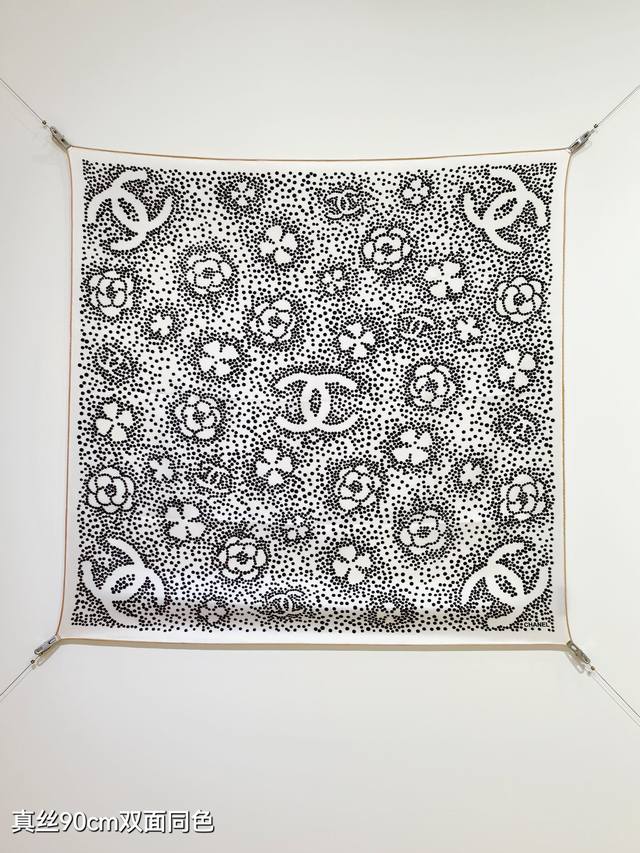 scc2521 18 Momme Double-Sided 90X90Cm Twill Silk Chanel