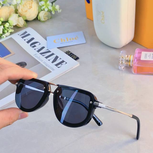 chlo*New Style Metal Square Frame Sunglasses For Men And Women, Toad Frame Su