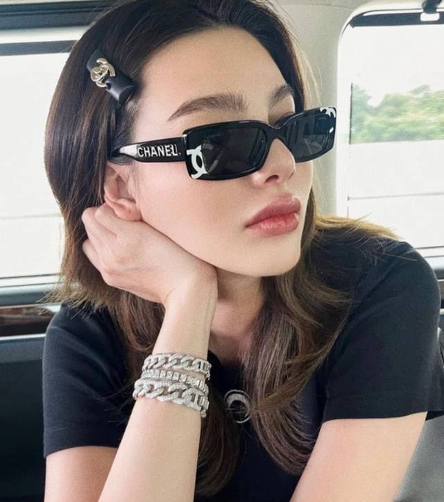 chanel Chanel Rectangular Small Square Frame Hot Girl Feeling Chanel Sunglass