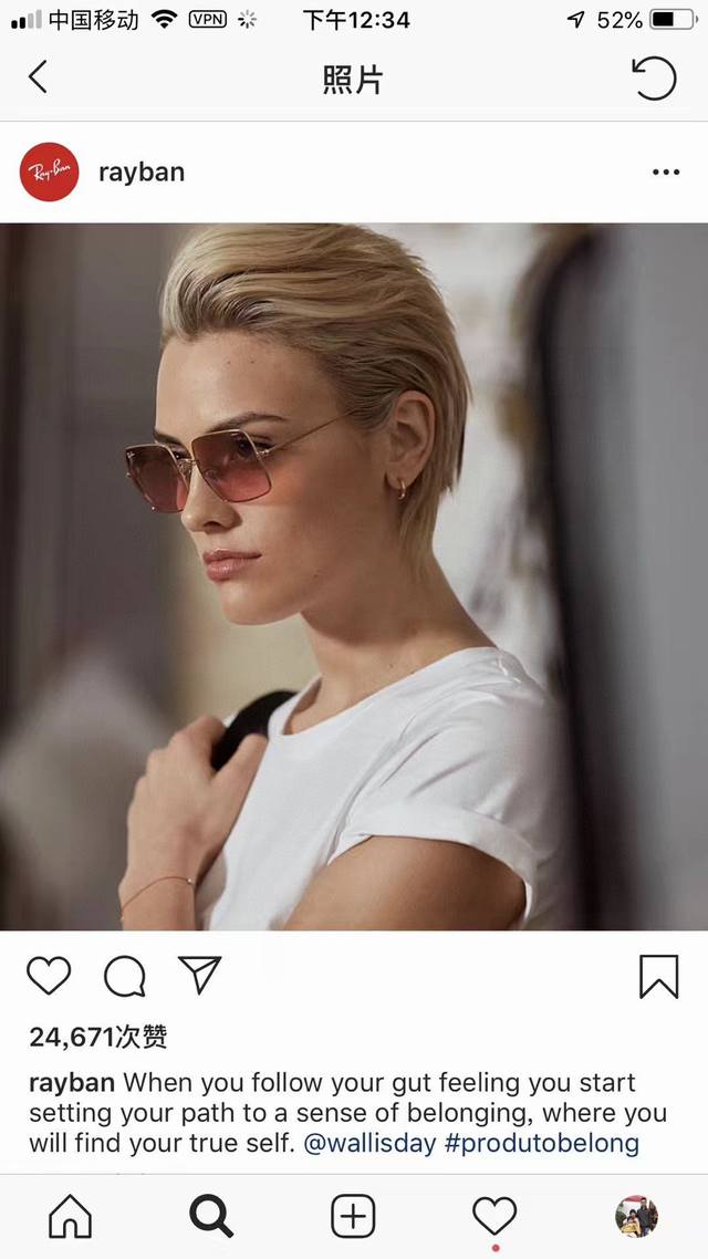 rayban Ray-Ban Men's And Women's Rb1971 Square Metal Sunglasses High Quality