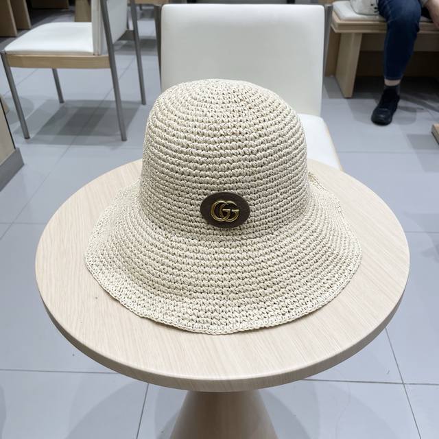 gucci Hat For Women In Summer Korean Style Small Brim Straw Hat Sunshade Fish
