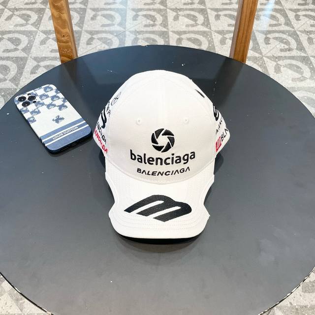 balenciaga Balenciaga New Original Baseball Cap In Black And White 1:1 Mold C