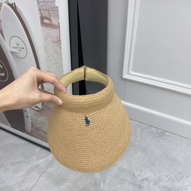 Running Volume Polo New Style Hollow Top Cap Put Raffia Material Hat Shape Super