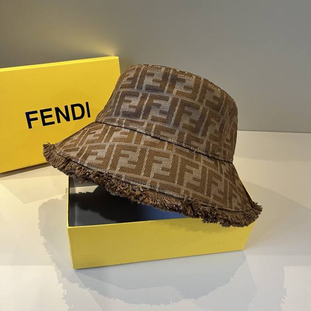 fendi Fendi Old Flower Series Fisherman Hat Classic Ff Second-Hand Single Pro