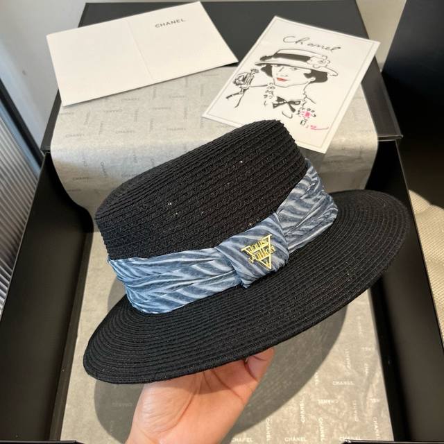 lv Gold And Straw Hat High-End Material Customized Head Circumference 57Cm No