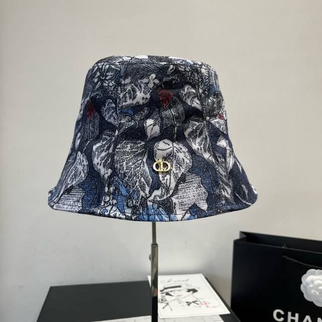 dior Dior New Style Fisherman Hat Casual Bucket Hat Head Circumference 57Cm