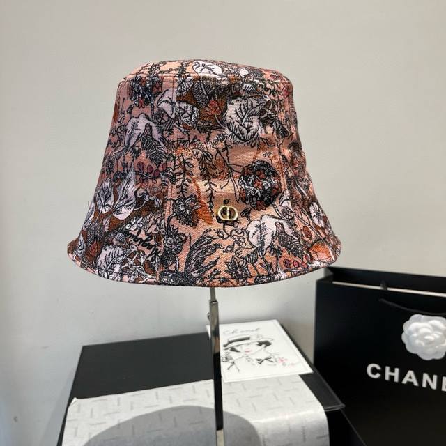 dior Dior New Style Fisherman Hat Casual Bucket Hat Head Circumference 57Cm