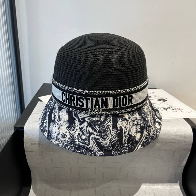 dior Dior New Basin Hat Straw Hat Head Circumference 57Cm
