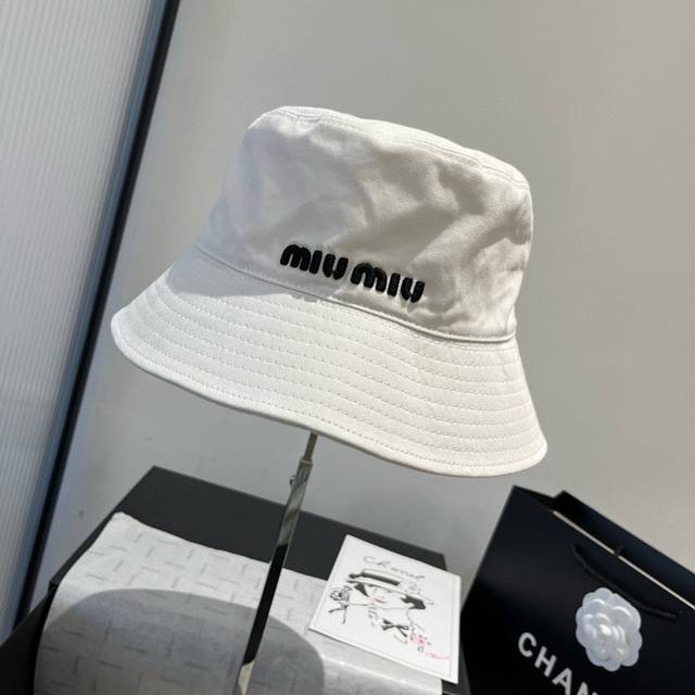 miumiu Miu Miu New Pure Cotton Fisherman Hat Head Circumference 57Cm