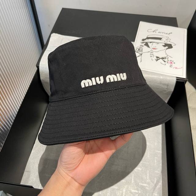 miumiu Miu Miu New Pure Cotton Fisherman Hat Head Circumference 57Cm