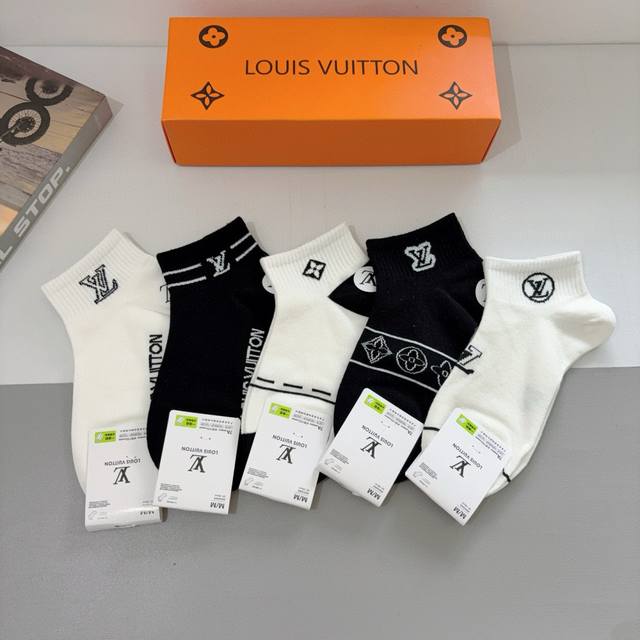 Comes With Packaging. 5 Pairs Of Lv Louis Vuitton Super Popular Small Single Pro