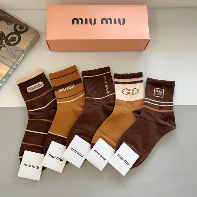 With Packaging 5 Pairs Per Box Miumiu Miu Miu High Quality Super Hit Online Cele