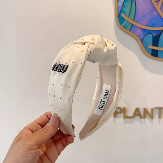 With Packaging Miumiu Miu Miu New Handmade Headband Original Goods Simple And Ve